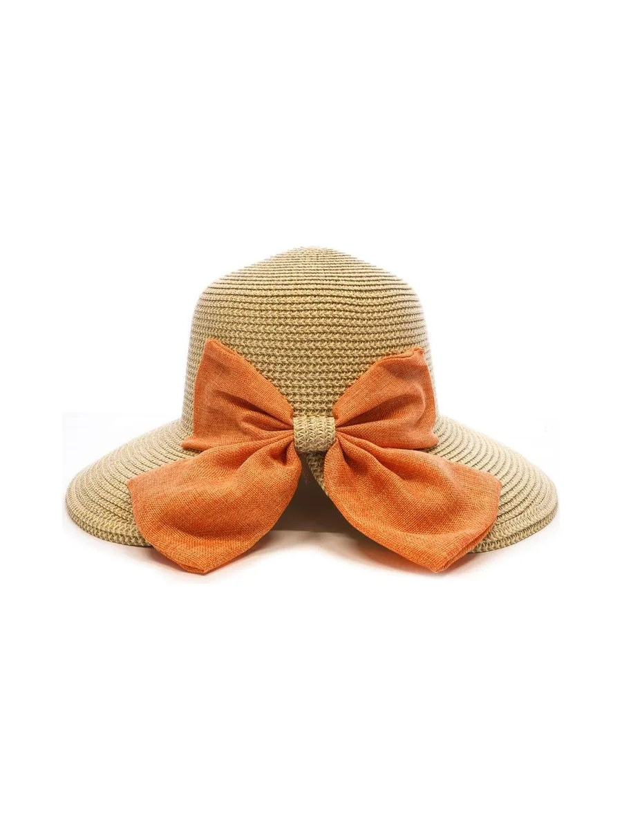 Chapeau de Paille Orange Femme Via Lorenzo Bohème 4