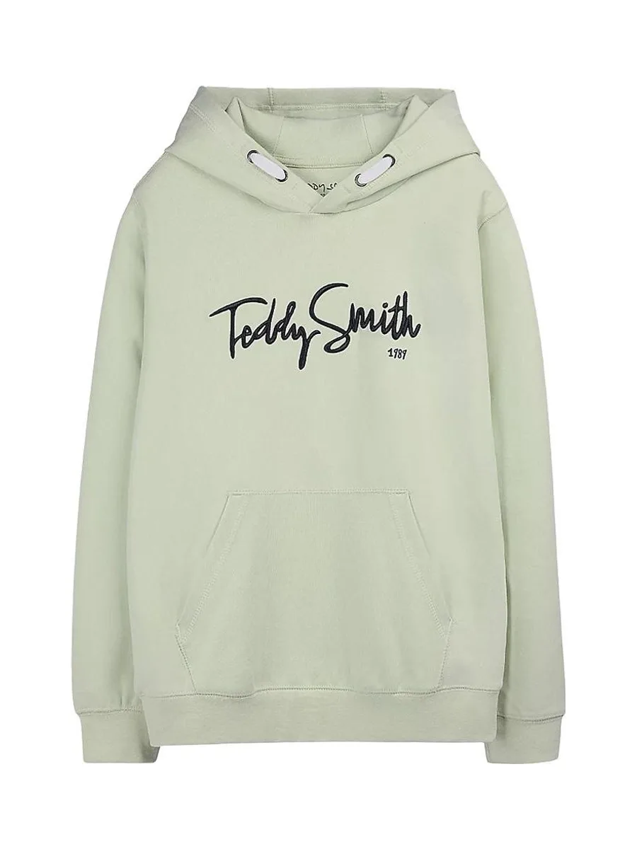 Sweat à Capuche Vert Clair Garçon Teddy Smith Evry1 2
