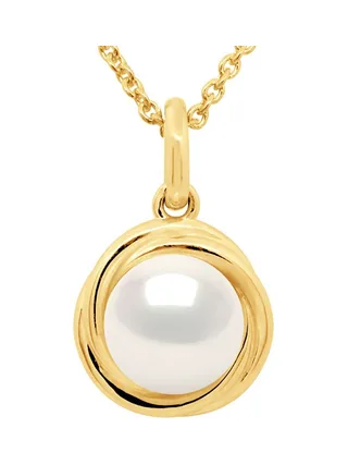 Collier Véritable Perle d'Eau Douce Ronde 10-11 mm — Or Jaune 375 Millièmes — 42 cm 1