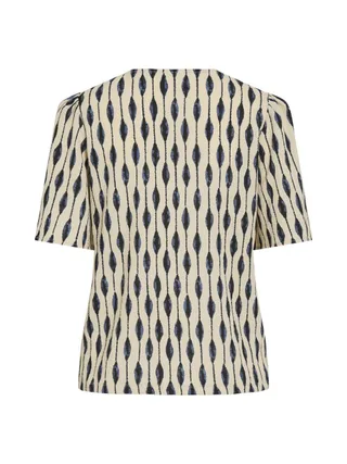 Top Beige/Bleu Femme Vila Viadda 2