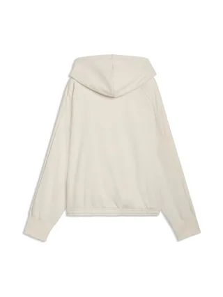 Sweat À Capuche Écru Femme Puma Oversized 2