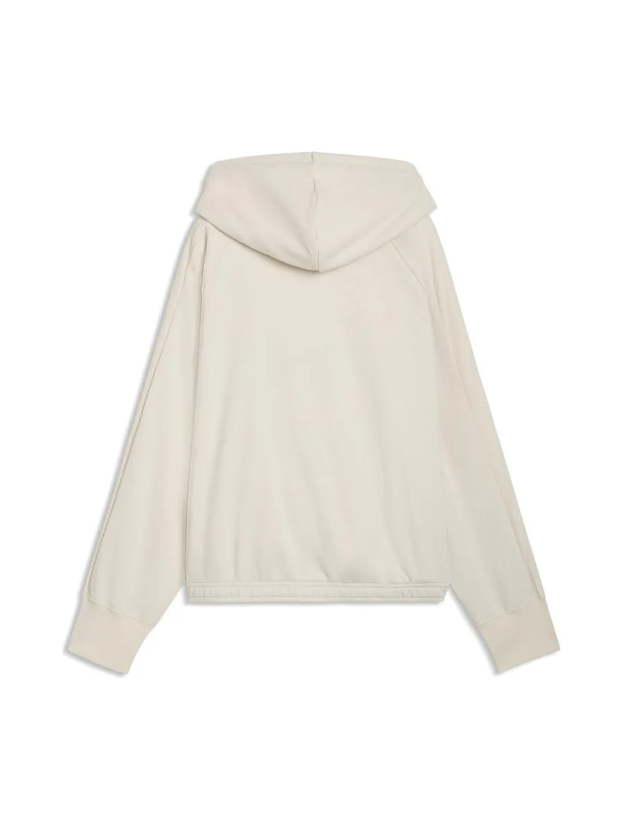 Sweat À Capuche Écru Femme Puma Oversized 3