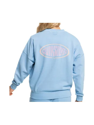 Sweat Bleu Femme Quiksilver Oversizedcr2 2