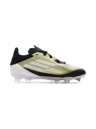 Chaussures de football Noires/Blanches Garçon Adidas League Fg/mg J Messi 2