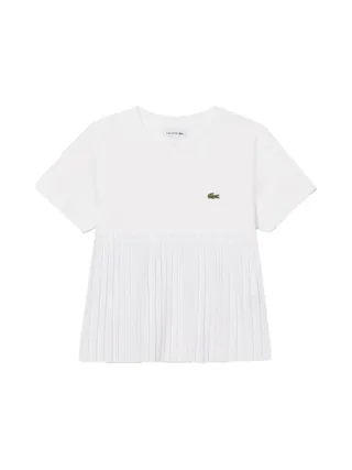T-Shirt Blanc Fille Lacoste TJ8445 1