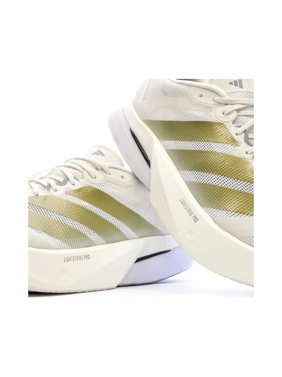 Chaussures Running Blanc/Doré Adidas Adizero Boston 13 8