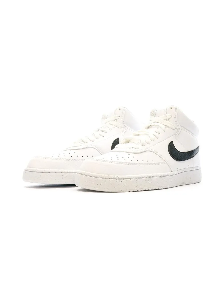 Baskets Blanche/Noir Homme Nike Court Vision Mid 7
