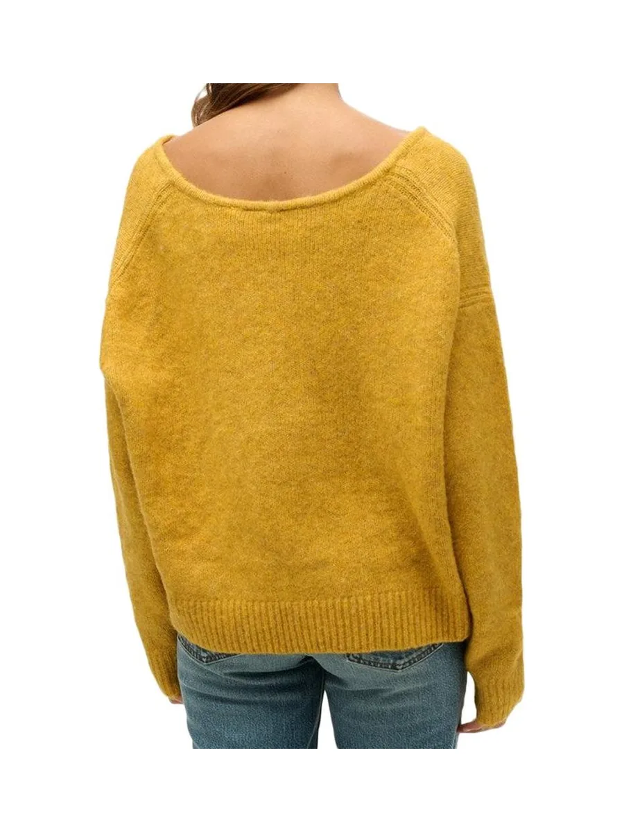 Pull Jaune Femme Superdry Oversized 3