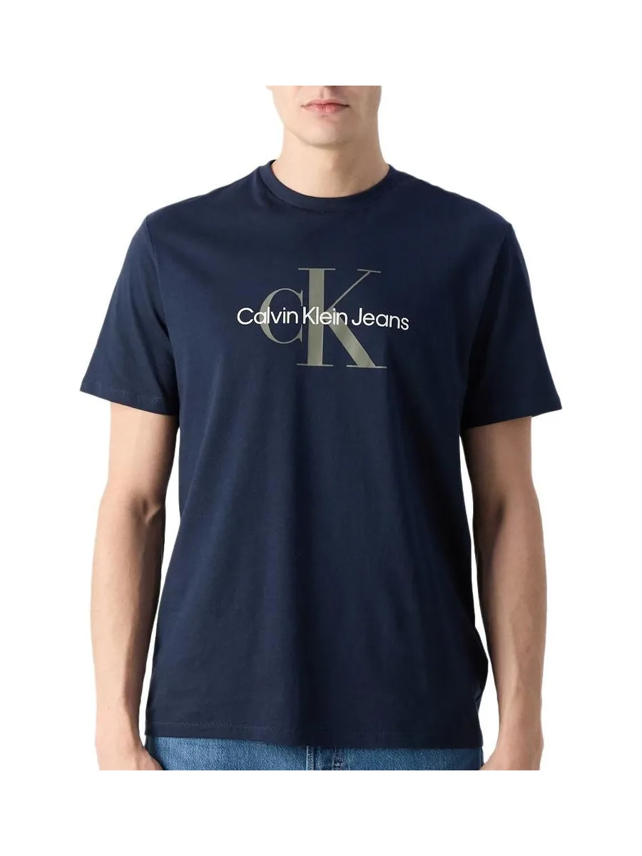T-Shirt Marine Homme Calvin Klein Jeans Hero 2