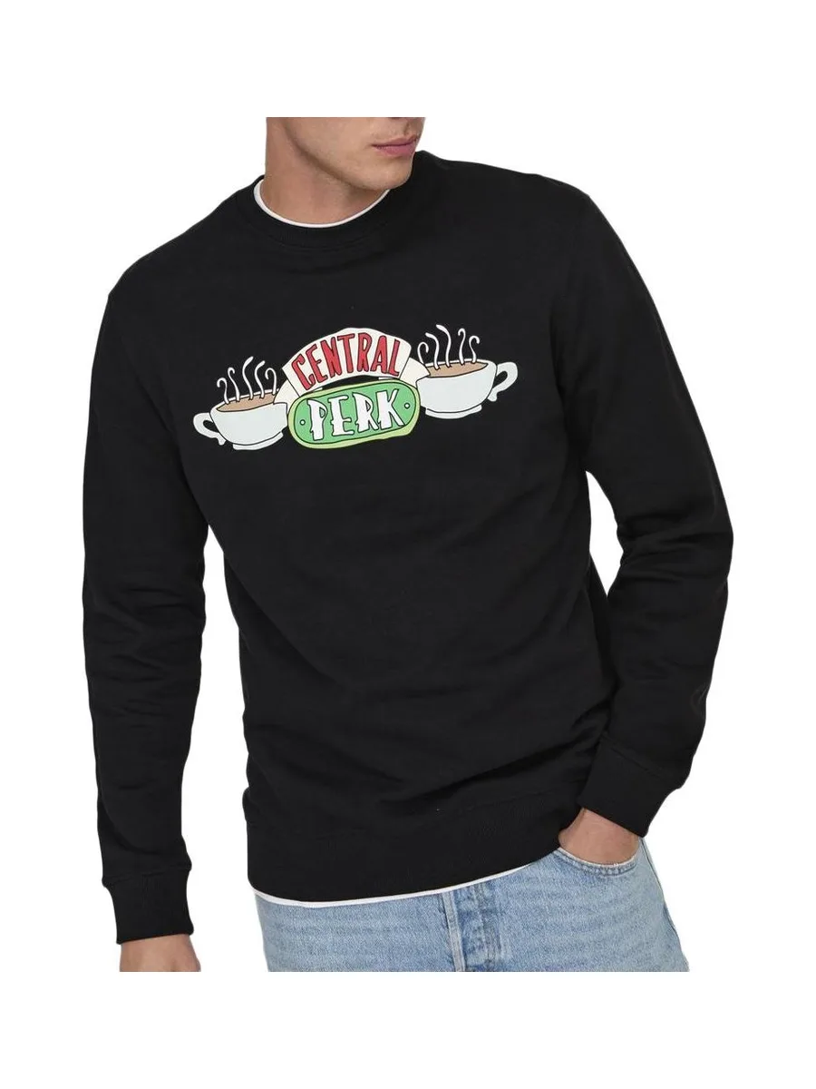 Sweat Noir Homme Only & Sons Friends 2