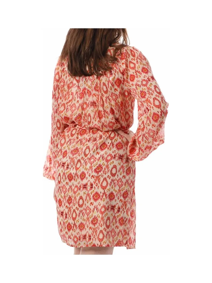 Robe Beige/Orange Femme Vila Vilola 3