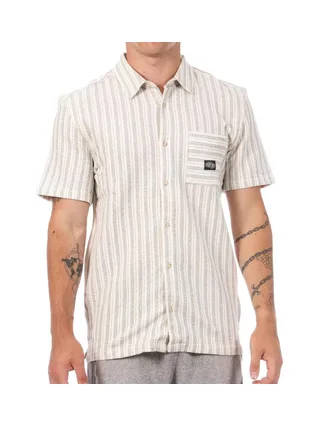 Chemise Ecru/Beige Homme Teddy Smith Akuma 1