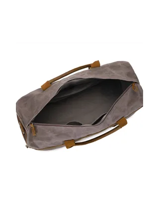 VLAD - Sac de voyage en cuir véritable et toile enduite - Bleu 22