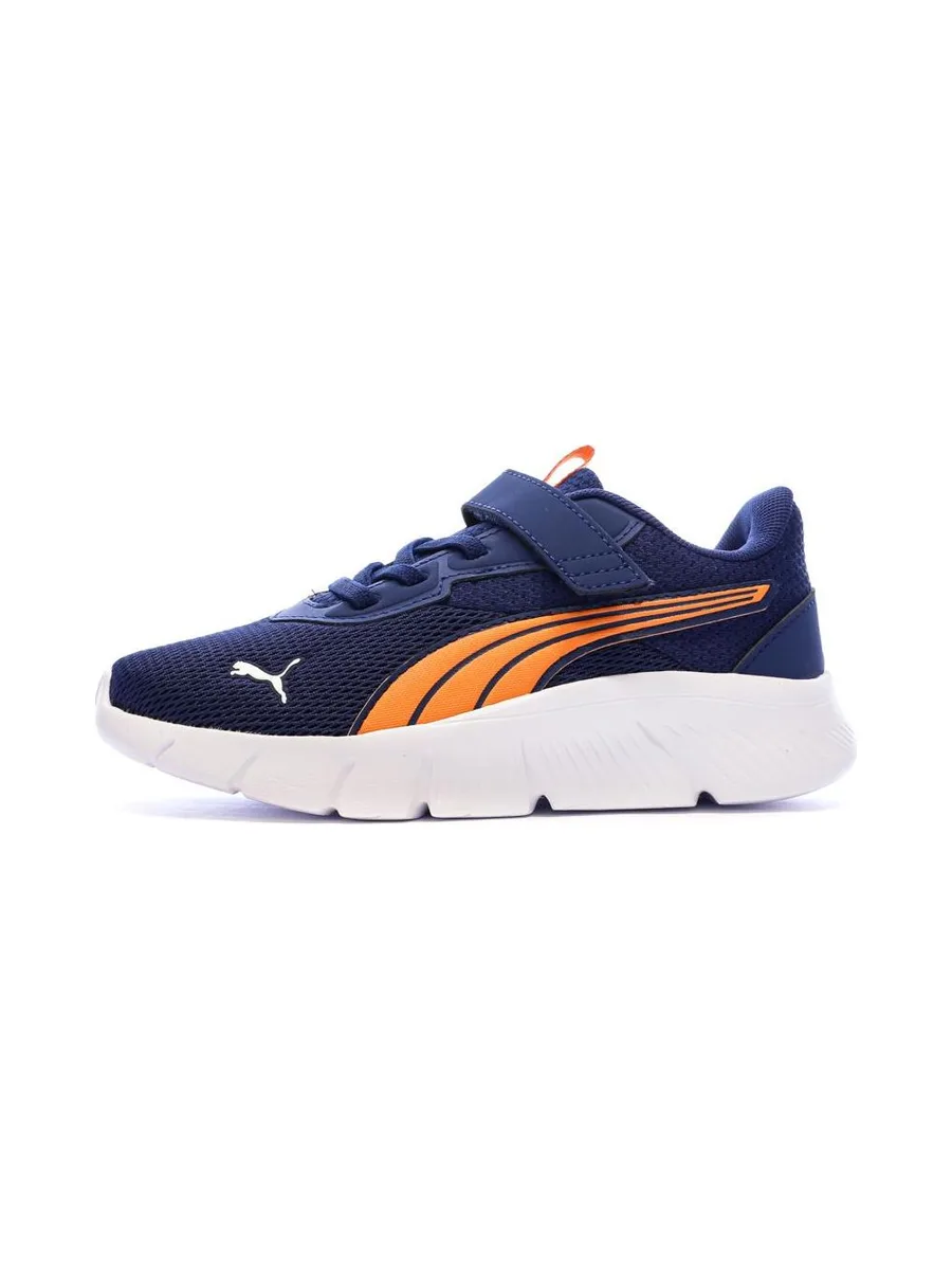 Baskets Marines/Oranges Garçon Puma Flexfocus 2