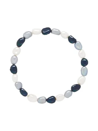 Bracelet Véritables Perles de Culture d'Eau Douce Baroques 6-7 mm — Argent 925 Millièmes — 18 cm 1