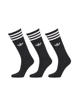 Lot de trois paires de chaussettes Noires Homme Adidas High Crew 2