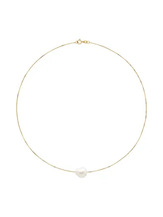 Bracelet Véritable Perle de Culture d'Eau Douce Baroque 11-12 mm — Or Jaune 375 Millièmes — 18 cm 2