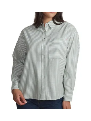 Chemise Rayures Vert Femme TBS Oxygene 1