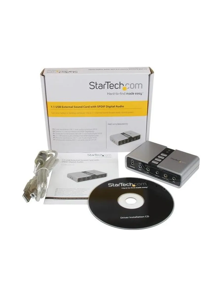 USB Audio Adapter External Sound Card 6