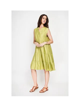 Robe col tunisien gaufrée à étages S/M 2