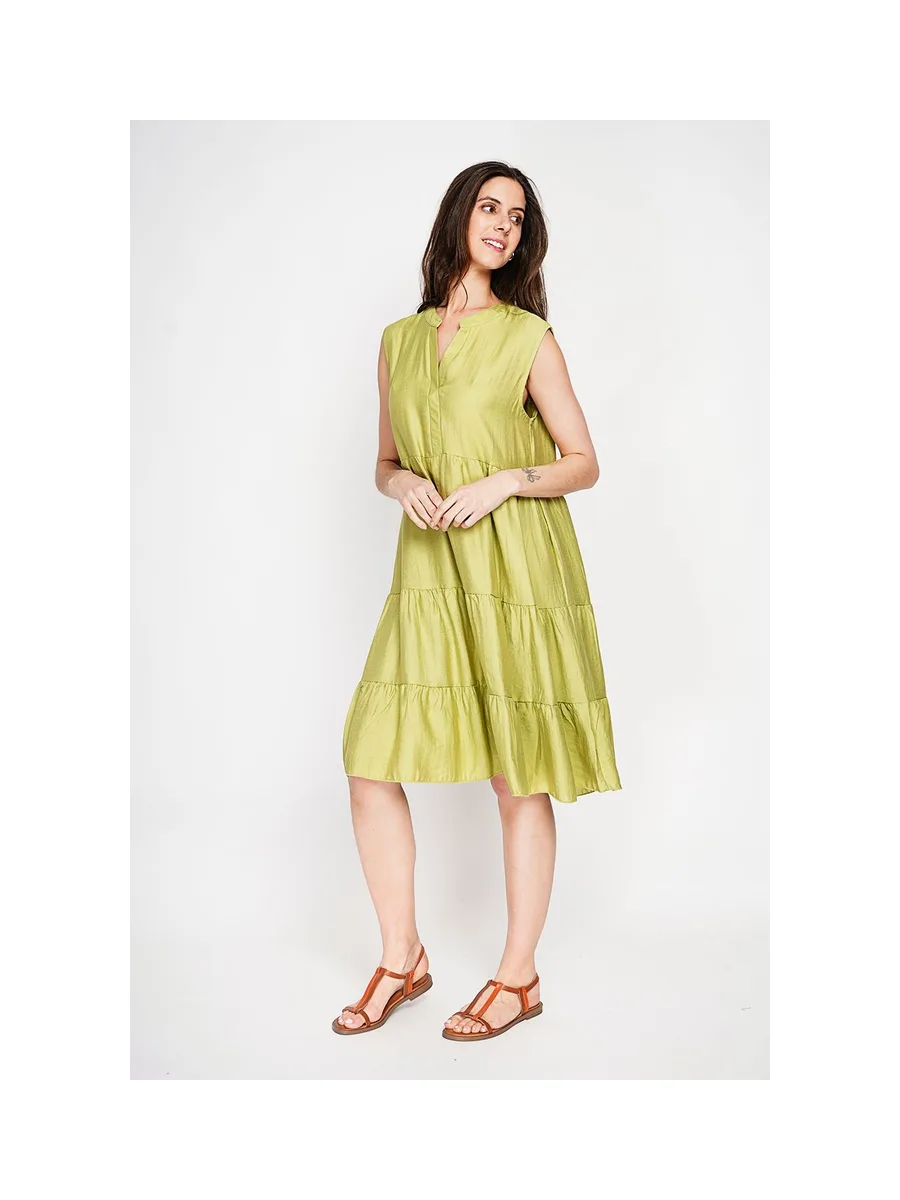 Robe col tunisien gaufrée à étages S/M 2