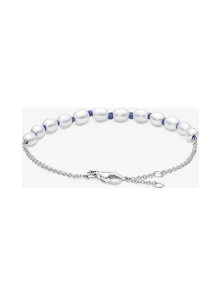 Pandora - Bracelet chaîne Treated Freshwater Cultured Pearl Cord bleu 3