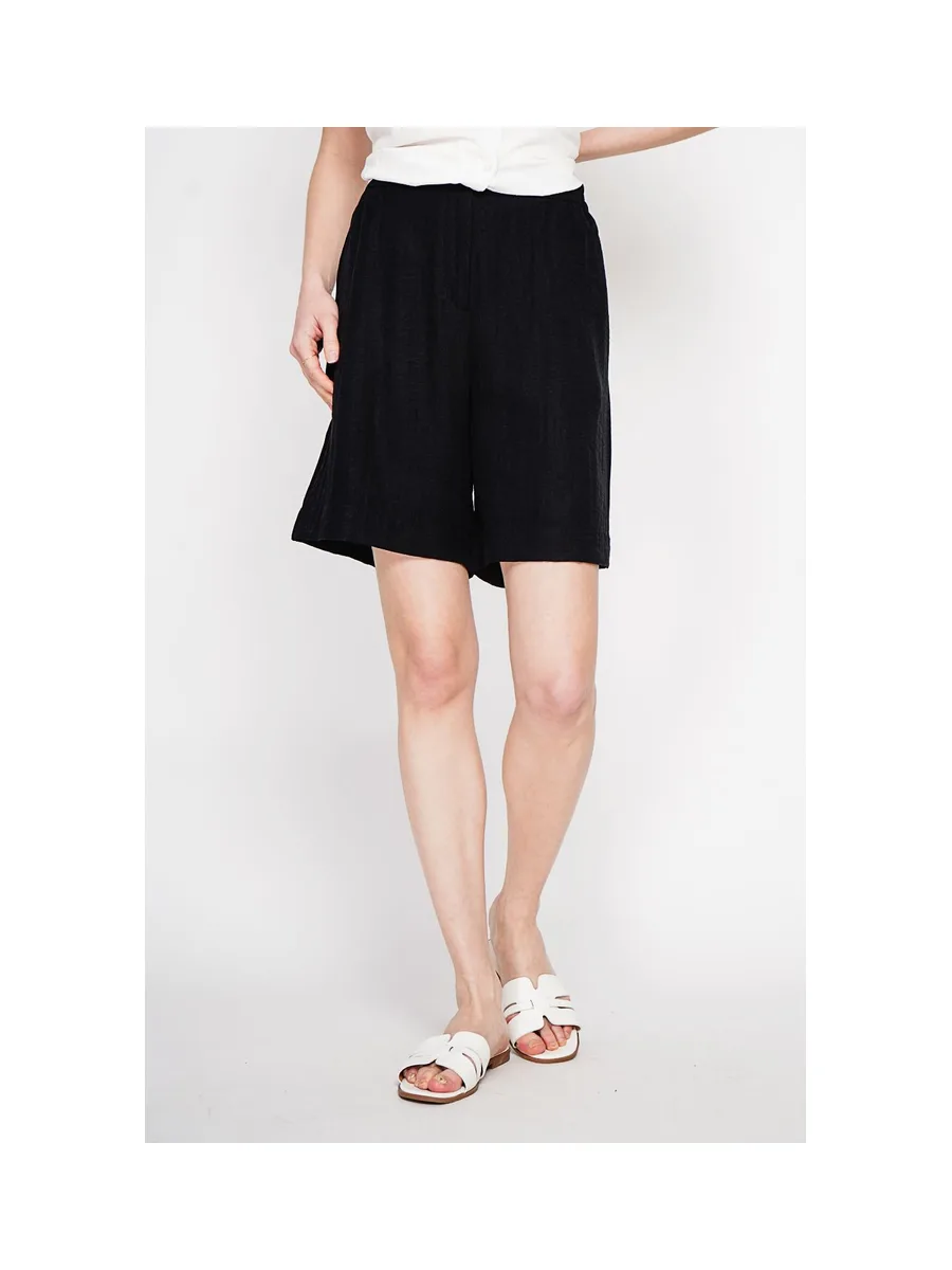 Bermuda taille haute coupe droite avec poche latérale 16