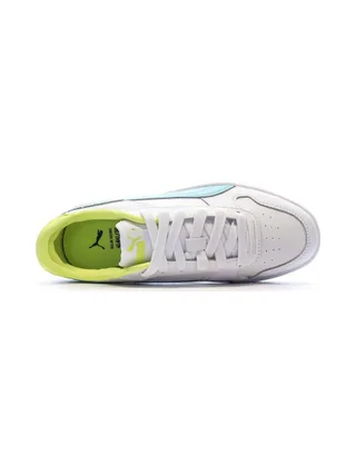 Baskets Blanc/Vert Femme Puma Carina 4