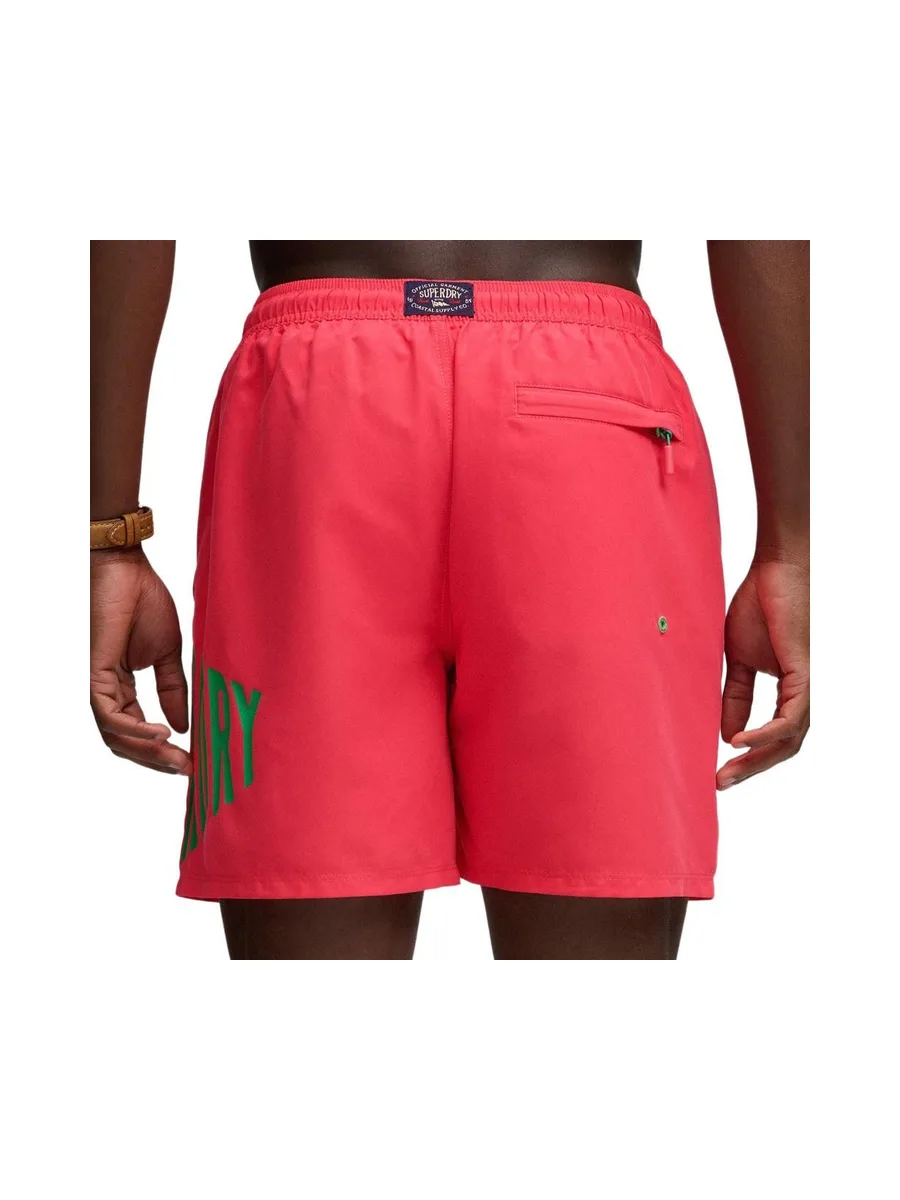 Maillot de bain Rose/Vert Homme Superdry Swim 3