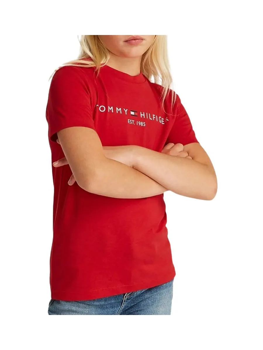 T-Shirt Rouge Fille Tommy Hilfiger Script 2