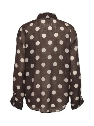 Chemise à Pois Marron Femme JDY Fay 2