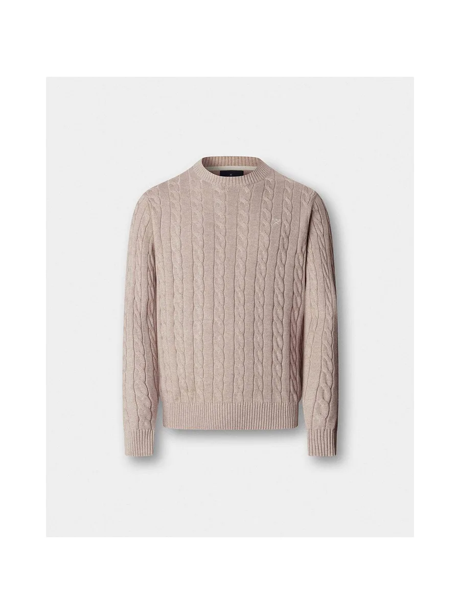 Pull HACKETT en coton à torsades - Col rond 4