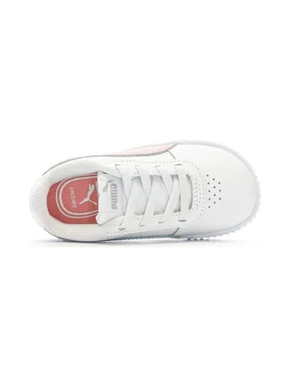 Baskets Blanche/Rose Fille Puma Inf Carina 4