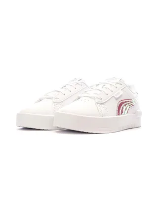 Baskets Blanc/Rose irisé Fille Puma Jada Holo 6