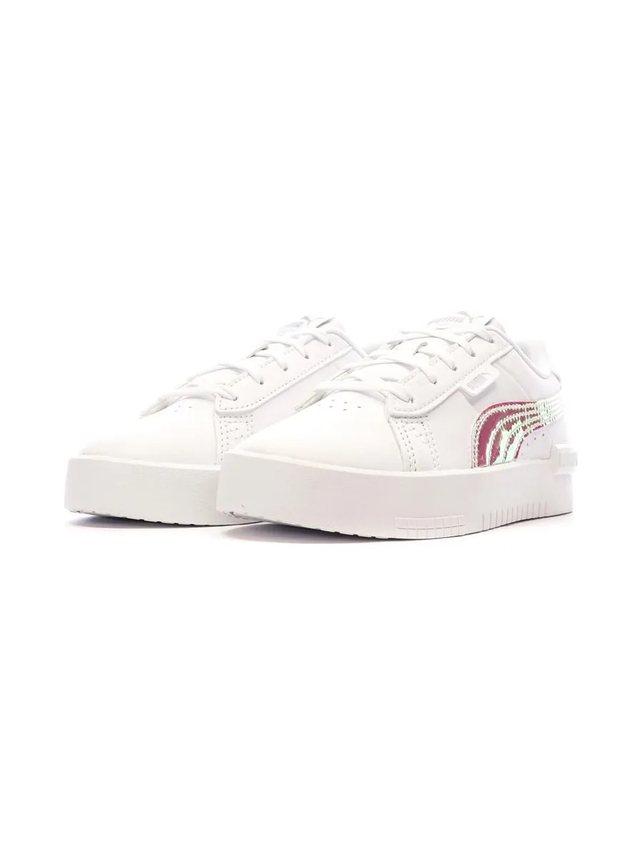 Baskets Blanc/Rose irisé Fille Puma Jada Holo 6
