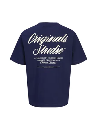 T-Shirt Marine Garçon Jack & Jones Typo 2