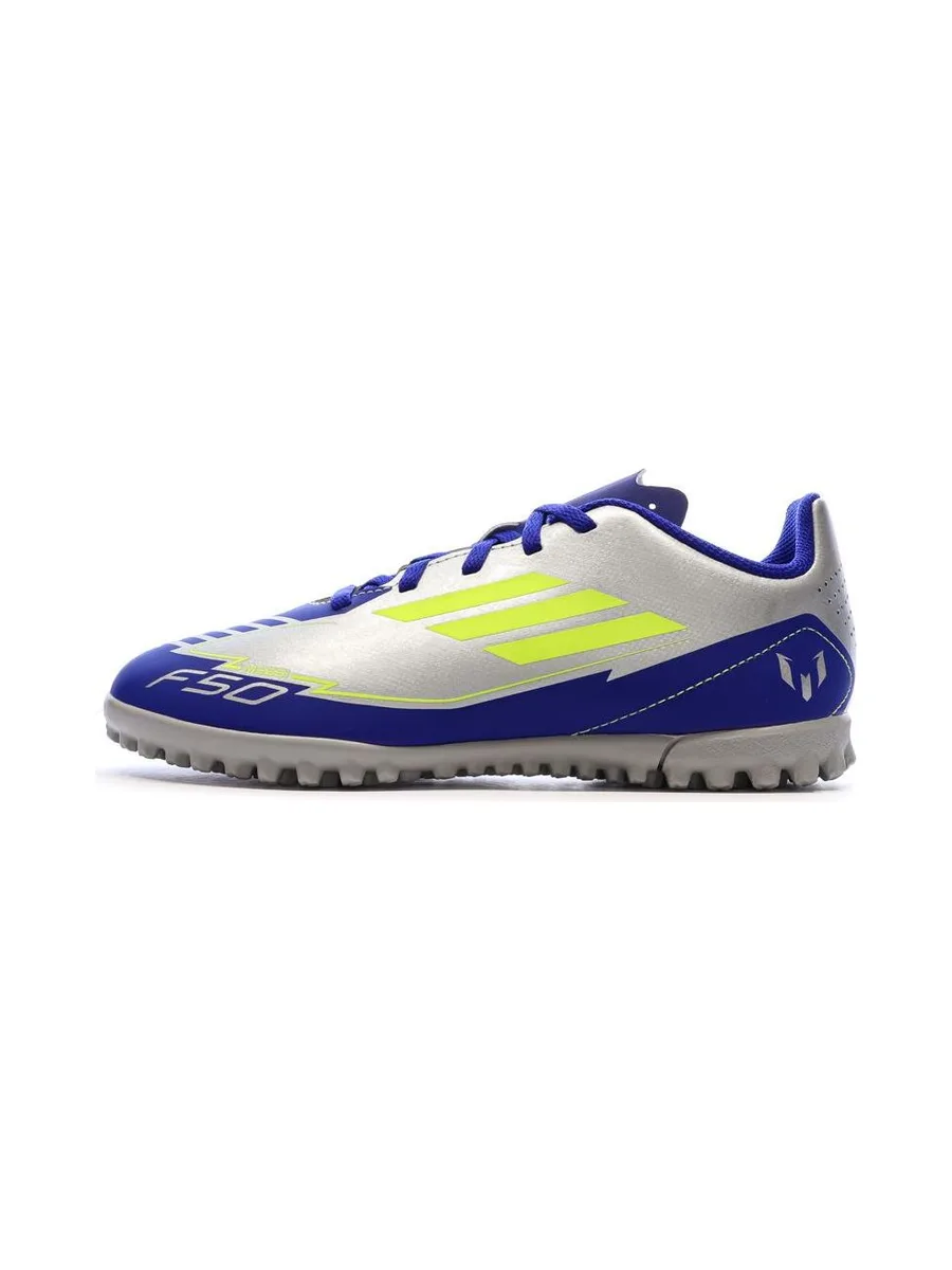 Chaussures de Foot Gris/Bleu Junior Adidas F50 Club TF J Messi 2