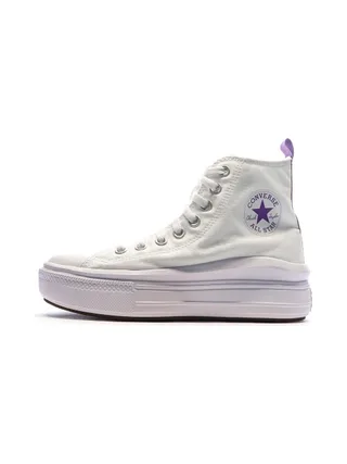 Baskets Blanches/Violettes Femme Converse All Star Move 1
