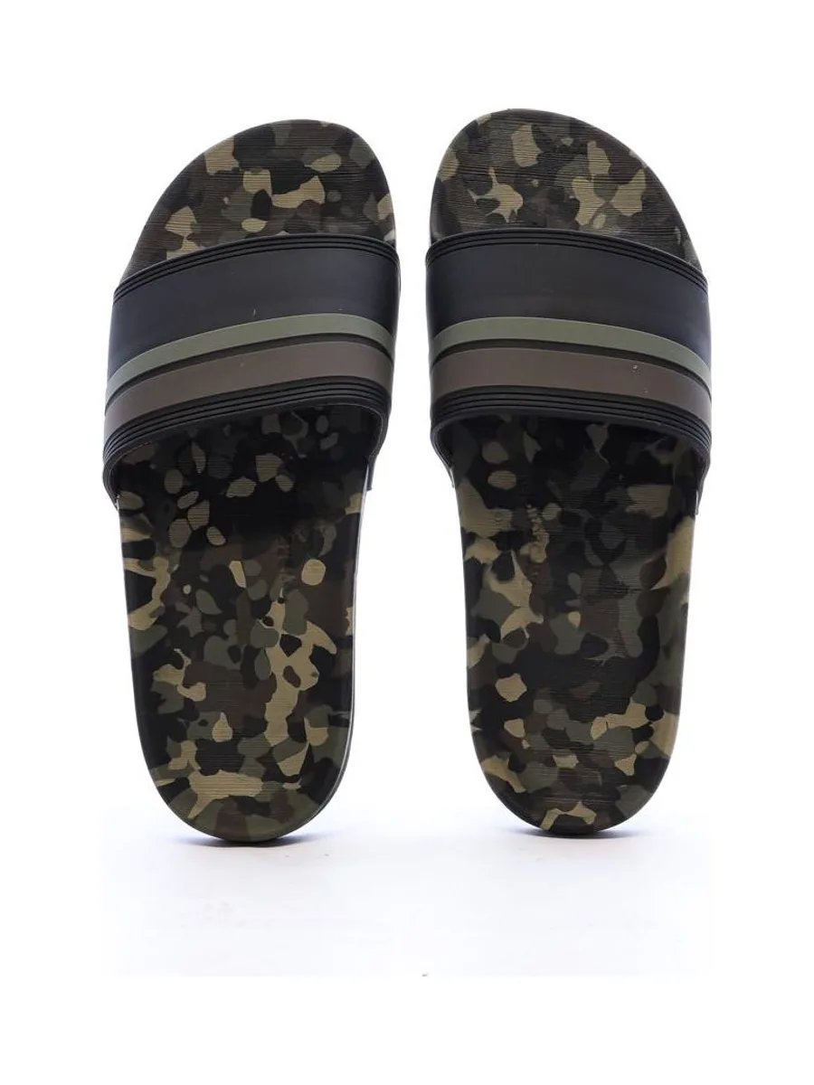 Claquettes Noires/Kaki Homme Quiksilver Rivi 4
