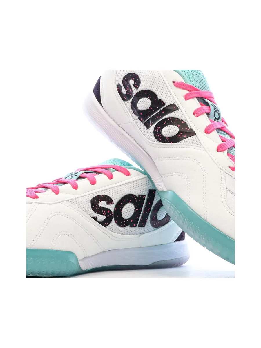 Chaussures de Futsal Blanc/Bleu Homme Adidas Top Sala Competition II 8