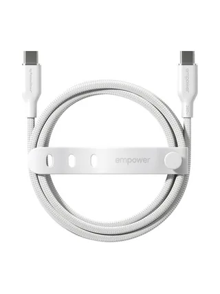 PanzerGlass empower™ by ® Racing 240W USB-C to USB-C Cable | USB 2.0 | 1.2M | Silver White USB cable 4
