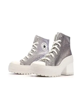 Baskets Argentés Femme Converse Chuck 70 Deluxe 6
