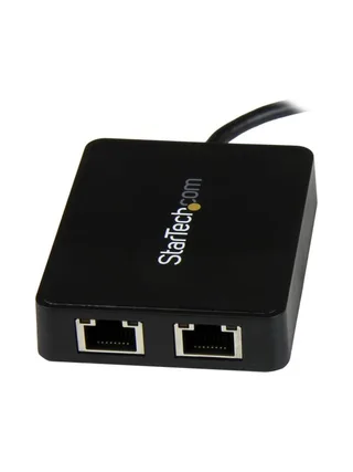 Dual USB-C to GbE Adapter w/USB port 2
