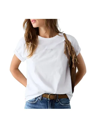 T-Shirt Blanc Femme Pepe jeans Bema 1