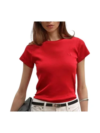T-Shirt Rouge Femme Pepe jeans PL506037 1