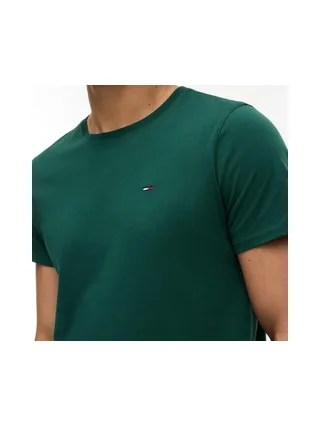 T-shirt Vert Foncé Homme Tommy Hilfiger Tjm Xslim Jersey 2