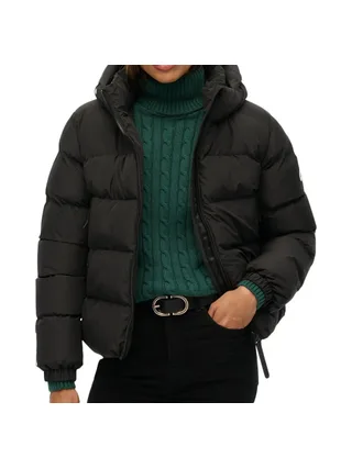Doudoune Noire Femme Superdry Hooded 1