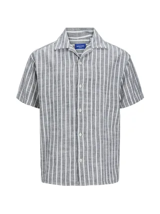 Chemisette Rayures Grises/Blanches Homme Jack & Jones Cabana 3