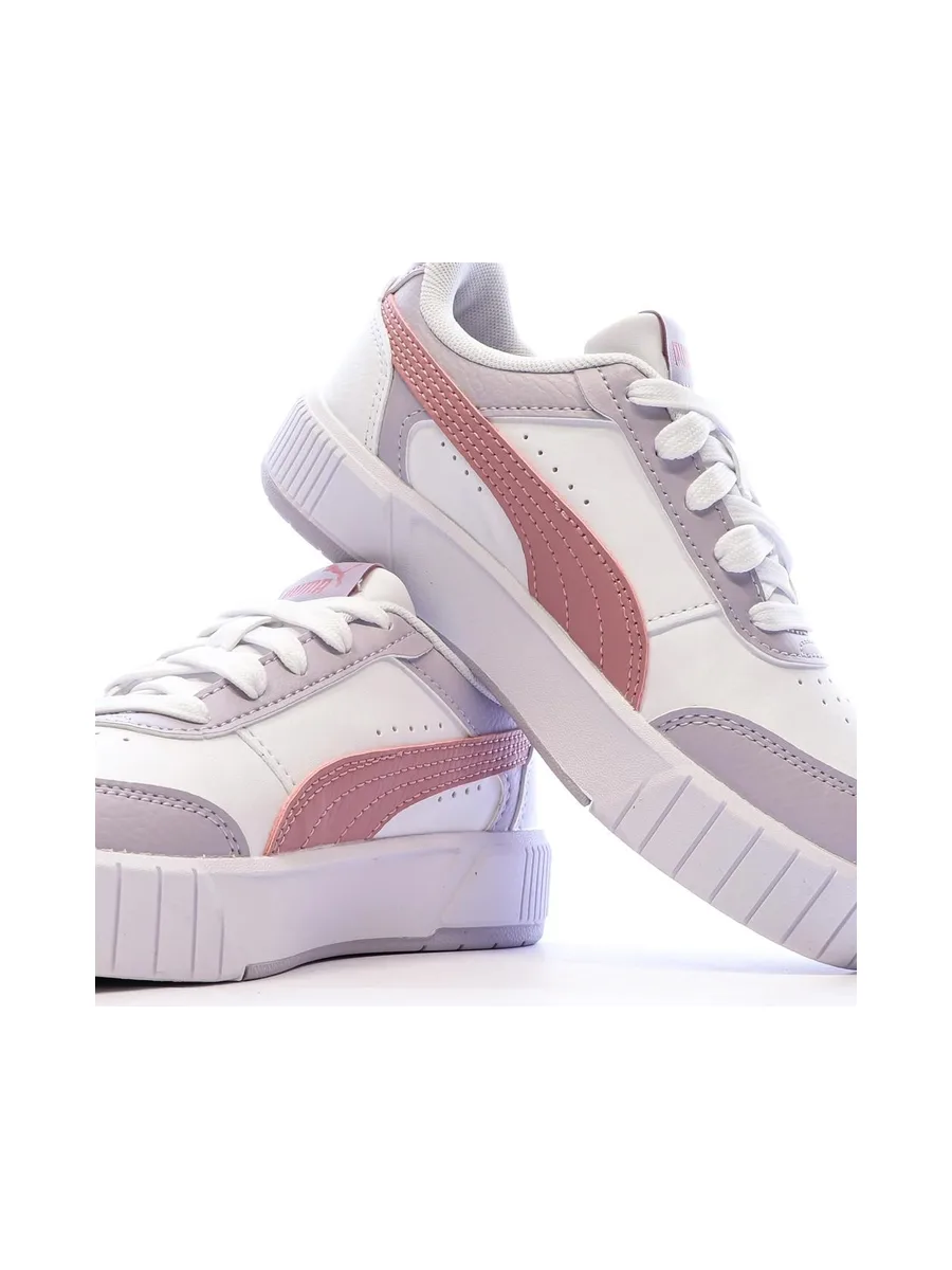Basket Blanches/Mauves Fille Puma Carina Mia 8