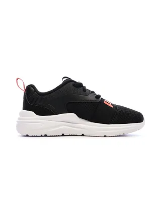 Baskets Noires/Blanches/Fushia Fille Puma Soft Wired 2 2
